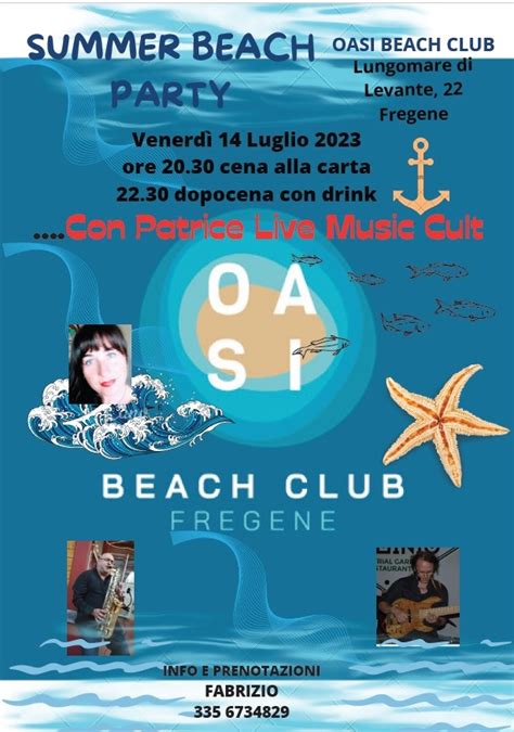 Summer Beach Party Alloasi Beach Club Fregeneonline Appuntamenti