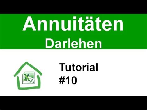 Tutorial 10 Finanzierung Korrekt Abbilden Baufinanzierung YouTube