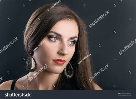 Beautiful Sexy Brunette Long Straight Hair Stock Photo Shutterstock