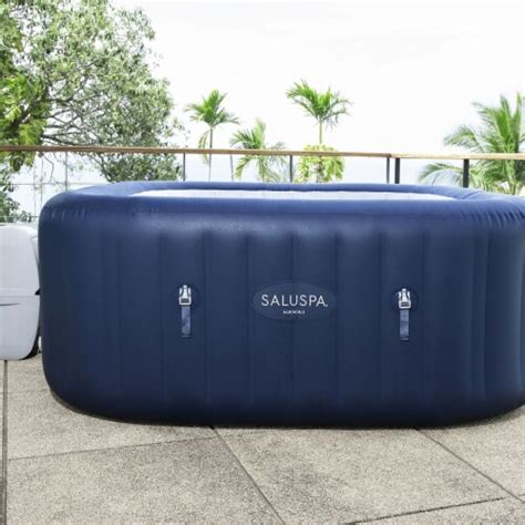 Bestway Saluspa Hawaii Airjet Inflatable Hot Tub With Energysense Cover Blue Piece Qfc