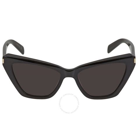 Черные женские солнцезащитные очки «кошачий глаз» Saint Laurent SL 466 ...
