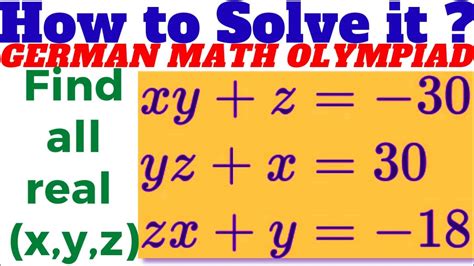 Learn How To Solve A German Math Olympiadayaansmath Youtube