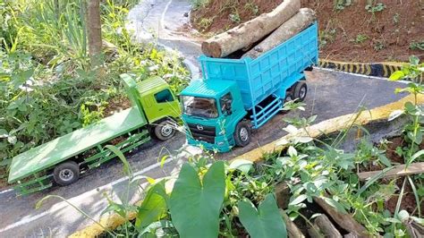 GAGAL DI TANJAKAN AKHIR NYA JALAN MUNDUR DUM TRUK HINO 500 RC TRUCK