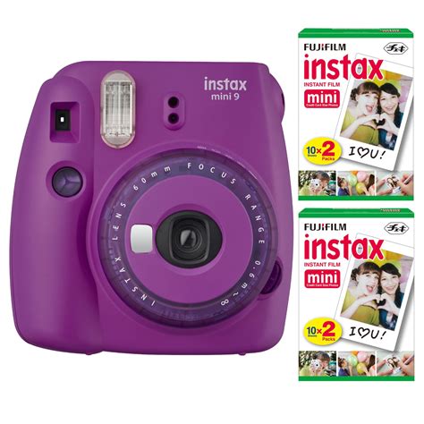 Fujifilm Instax Mini Instant Camera Purple With Instant Film