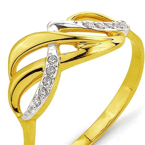 Goldring Damen Ring Mit Zirkonia Gelbgold 585 Gold Ring Online Kaufen