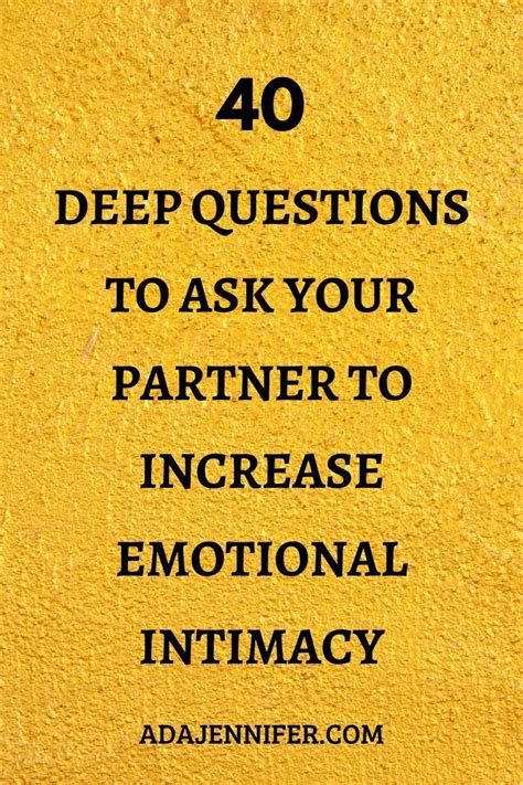 40 Deep Questions To Ask Your Partner To Increase Emotional Intimacy