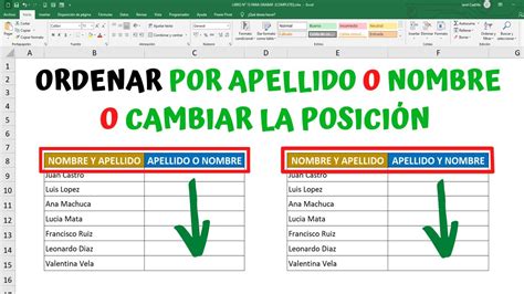 Lista De Nombres Y Apellidos En Excel C Mo Crear Y Administrar