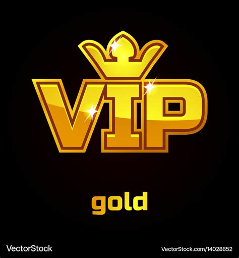 Gold Vip Symbol Set 1 Royalty Free Vector Image