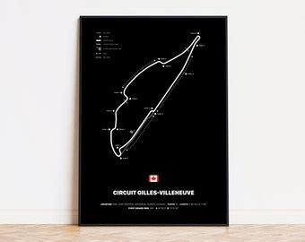 Circuit Gilles Villeneuve Poster Etsy