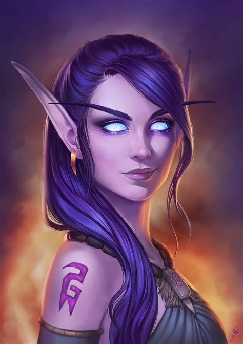 Adorable Void Elf Girl Portrait World Of 09 Jun 2019｜random Anime Arts Rarts Collection