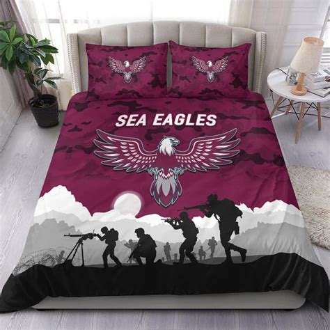 AIO Pride 3 Piece Duvet Cover Set Manly Warringah Sea Eagles ANZAC 202