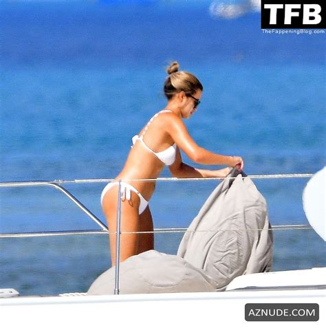 Montana Brown Sexy Seen Showing Off Her Toned Beach Body In A White Bikini At The Catamaran