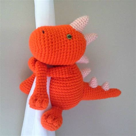 Dinosaurio Dinosaur Curtain Tieback Crochet PATTERN Patron Dino PDF