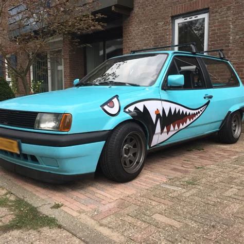 Car Body Shark Sticker Auto Shark Teeth Modification Sticker Boat ...