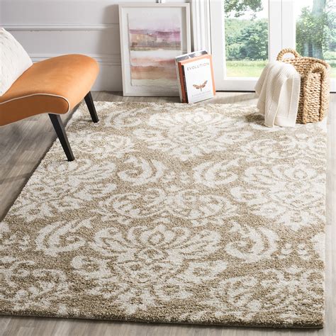 Safavieh Florida Shag Collection SG460 1311 Beige And Cream Area Rug 8