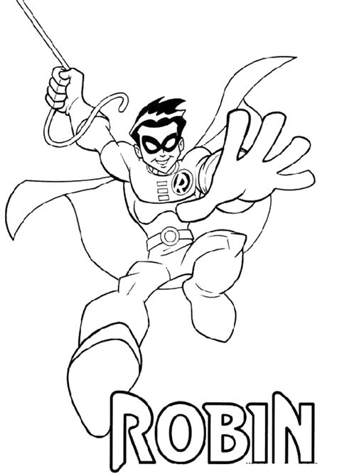 Desenho De Robin Para Colorir Tudodesenhos