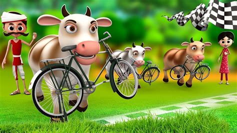 Cow Cycle Race Story D Animated Telugu Kathalu