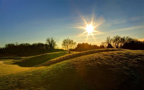 Wallpaper Sunlight Trees Landscape Sunset Hill Nature