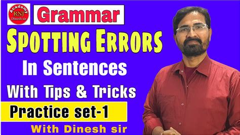 How To Solve Spotting Errors In Sentences In English Grammar Spotting