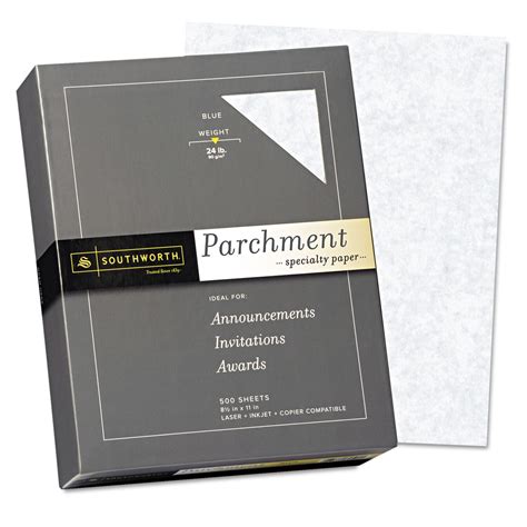 Southworth Parchment Specialty Paper Blue 24 Lb 8 12 X 11 500box