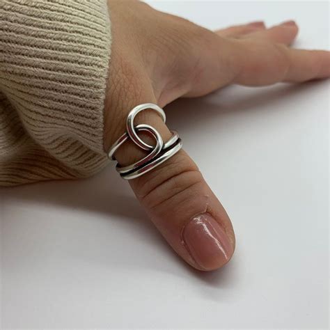 Chunky Silver Rings Sterling Silver Rings Bands Silver Band Ring