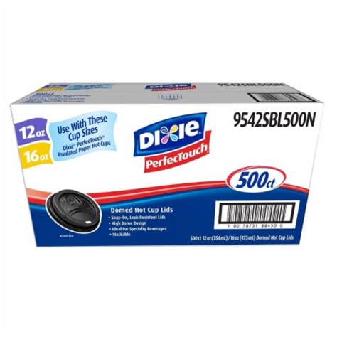 Dixie Perfectouch Black Domed Hot Cup Lids Oz Count Unit Ralphs