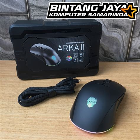 Jual Mouse Gaming Wireless Rexus ARKA II RX 107 Dual Connection Black