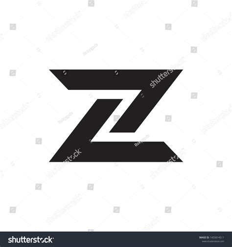 Black Letter Z Logo Iconvector Stock Vector (Royalty Free) 1455814511 ...