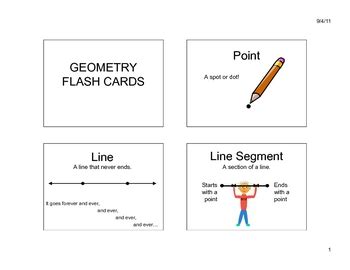 Geometry Flash Cards By Erin Lane Teachers Pay Teachers