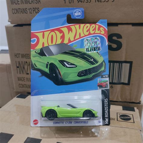 Jual Hot Wheels Corvette C7 Z06 Convertible Hijau Exclusive Recolor FS 2023 Kota Bogor
