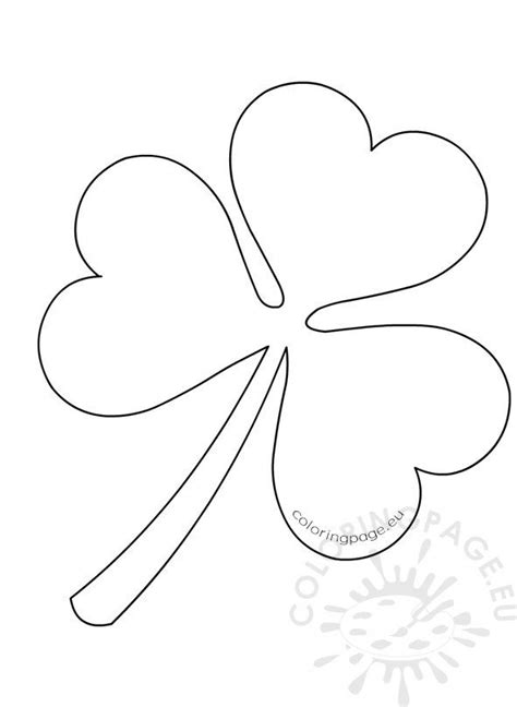 Three Leaf Clover Coloring Pages