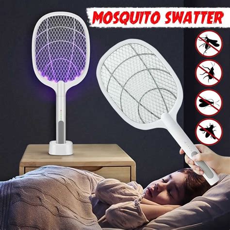 Rechargeable Mosquito Swatter With Stand NeatStore NG