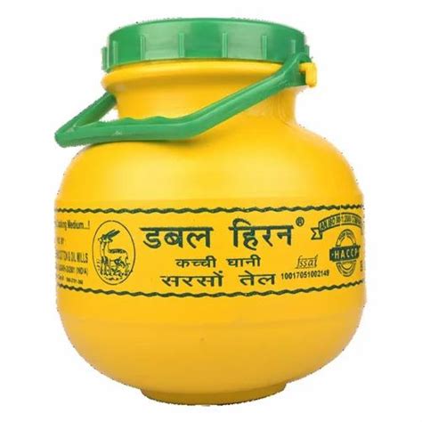 5L Double Hiran Kachi Ghani Mustard Oil Packaging Size 5 Litre At Rs