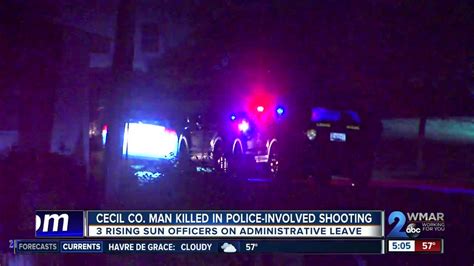 Man Killed In Officer Involved Shooting In Cecil County