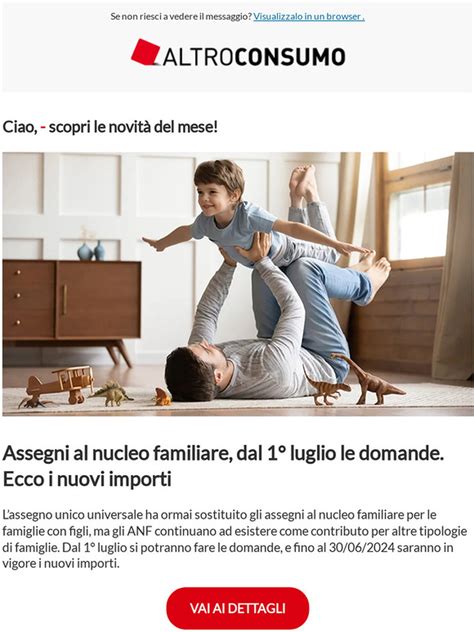 Altroconsumo Assegni Al Nucleo Familiare Dal Luglio Le Domande