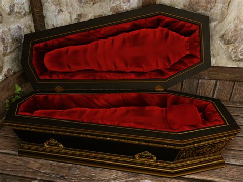 Gilt Blackwood Coffin Coffin Bed Gothic House Goth Home Decor