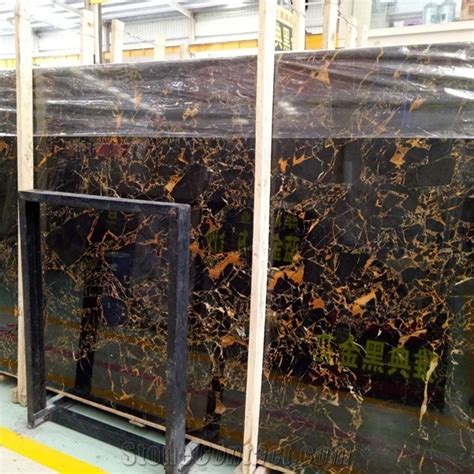 Chinese Vendome Noir Gold Marble Slab From China StoneContact