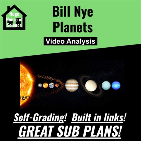 Bill Nye - The Planets and Moons - Great Sub Plans or Distance Learning ...