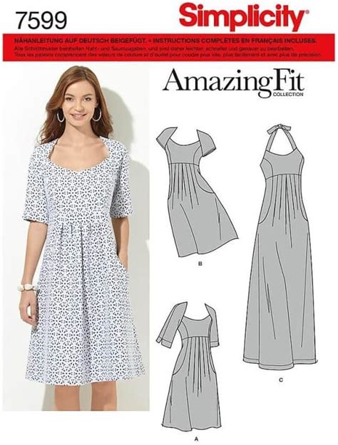 Simplicity 1800 Misses And Plus Size Amazing Fit Dress Sewing Pattern