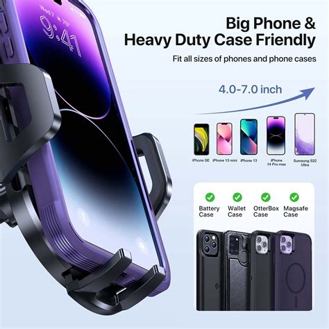 Lotuny Universal Phone Mount For Car Military Grade Reliable Suction