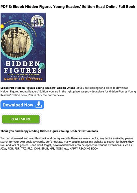 Pdf Download Hidden Figures Young Readers Edition Full Audiobook