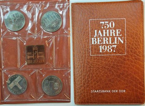 Deutschland DDR 4 X 5 Mark 1987 Cu Ni 4 X 5 Mark 1987 Cu Ni 750 Jahre