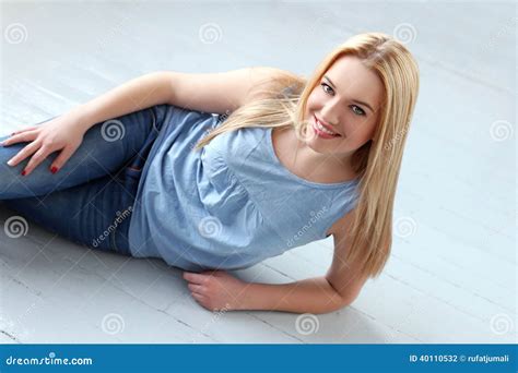 Beautiful Blonde At Home Stock Photo Image Of Fashion 40110532