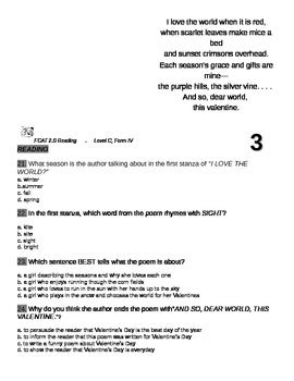 Cold Reads - Reading -Common Core Test Packet with Questions | TpT