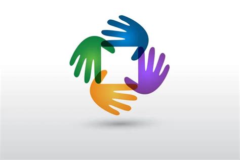 Teamwork Hands Logo Teamwork Hands Logo — Stock Vector © Glopphy