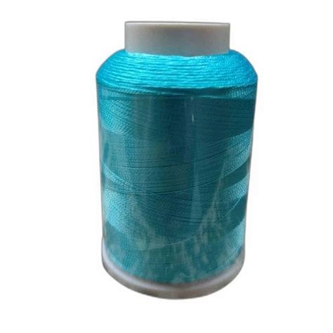 Semi Dull Polyester Sky Blue Viscose Yarn For Textile Industry Count