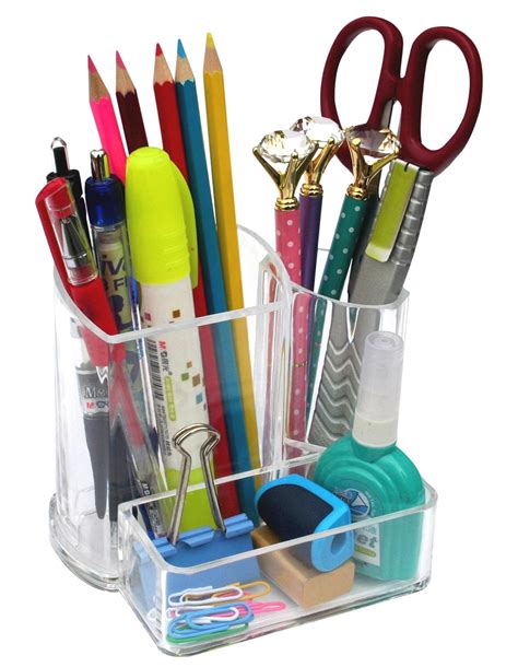 Acrylic Pencil And Pen Holder Pen Pot Desktop Stationery Organiser Classy Art Decor For Office