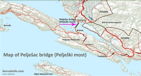 Peljesac Bridge Map And Facts Korculainfo