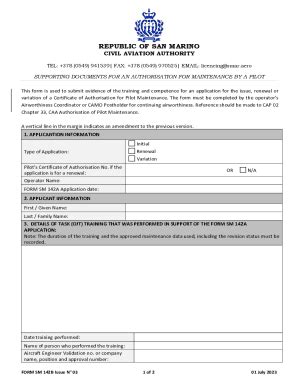 Fillable Online FORM SM 142B Supporting Documents For Maintenance By A