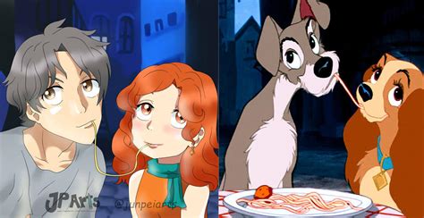 Lady And The Tramp Human Version By Junpeiarts On Deviantart
